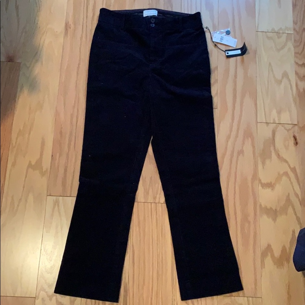 Anthropologie Navy Corduroy Straight Pants